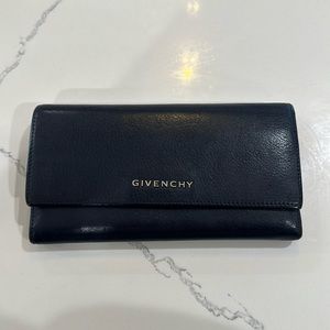Givenchy Navy Blue Pandora Long Wallet - Used